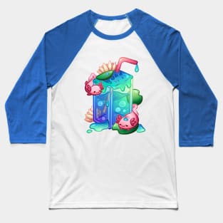 Axolotl Juice Box Baseball T-Shirt